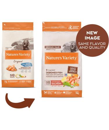 Nature's Variety No Grain - Medium/Maxi Adult Dog Food - Norwegian Salmon - 3kg - Buy Online on GoSupps.com
