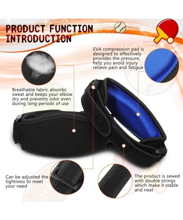 4 Pack Tennis Elbow Brace with Compression Pad for Men and Women - Tendonitis Relief and Elbow Pain Relief - 2 Colors - Buy Online on GoSupps.com