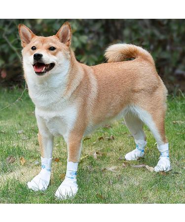 Dog Boots for Injured Paws Waterproof 20pcs Dog Socks Paws Stop Licking for Injury Protection Premium Material Dog Shoes for Injured Paws Suitable for Walking Running Hiking(S) - Buy Online on GoSupps.com