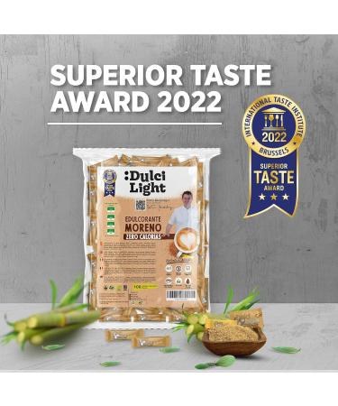 Dulci Light Cane Honey Granulate - 100 Calorie-Free Sweetener Bags for Drinks & Food | Natural Sugar Replacement - Buy Online on GoSupps.com
