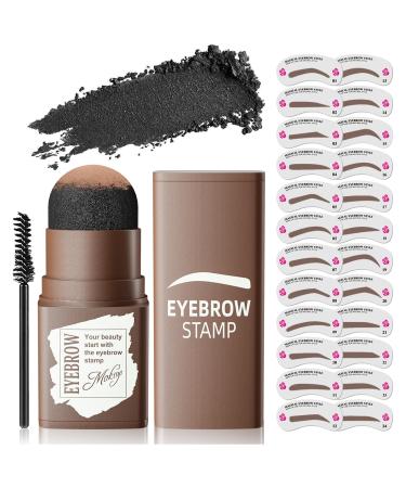 Eyebrow Stamp Stencil Kit - 1 Step Eye Brow Stencil Kit for Beginners  Brow Stencil and Stamp Kit Long-lasting  Smudge-Proof & Waterproof  24 Reusable Eyebrow Shapes Stencils for Perfect Brow Shape (Dark Black) - Buy Online on GoSupps.com