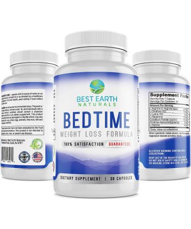 Earth Naturals Bedtime Weight Loss Supplement - Metabolism Booster, Appetite Suppressant, Sugar Cravings Reducer - 30 Day Supply - Buy Online on GoSupps.com