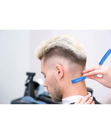 Premium Black Straight Razors for Men - Classic Shaving with 10 Stainless Steel Blades | Professional Barber Supplies & Accessories - Buy Online on GoSupps.com