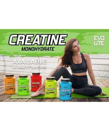 Evolite Nutrition Creatine Monohydrate 1000g - Green Apple Flavored Pre Workout Booster Powder with Taurine - Enhance Performance & Recovery - Buy Online on GoSupps.com
