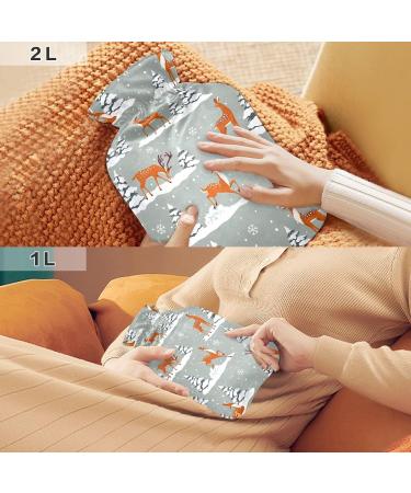2L Heat Bottle with Cartoon Brain - Christmas Motif for Pain Relief & Comfort | Water Heating Pillows & Bed Warmers - Buy Online on GoSupps.com
