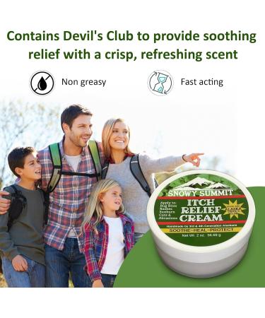 Devil's Club Itch Relief Cream - Natural & Handmade Anti-Itch Cream for Bug Bites & Skin Irritations - 2 oz - Made in USA by Alaskan Experts - Buy Online on GoSupps.com