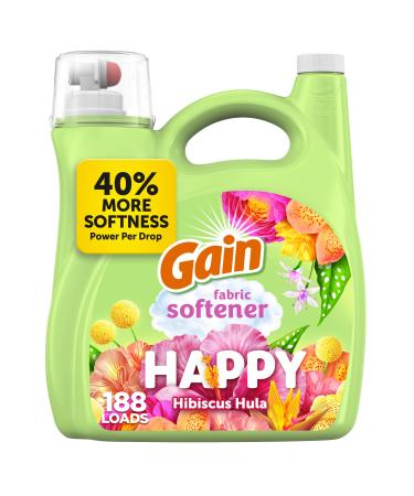 Gain Liquid Fabric Softener (Fabric Conditioner) Happy 127 fl oz 188 Loads