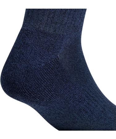 adidas Men's 6-Pack Athletic Cushioned Quarter Socks - Large, Legend Ink Blue/Tech Ink Blue/Light Onix Grey - Buy Online on GoSupps.com