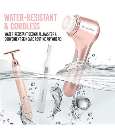 Brookstone 3-in-1 Rose Gold Facial Skin Care Set | Cleansing Brush, T-Bar Massager, & Epilator | Ultimate Gift for Skin Care Enthusiasts - Buy Online on GoSupps.com