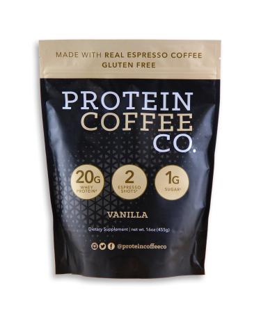 Protein Coffee Co. Nutrition Shake - Coffee Protein With 20g Of Protein And 2 Shots Of Espresso - Coffee Protein Powder Made With Real Coffee For A Boost Of Energy - Keto Friendly MCT Vanilla
