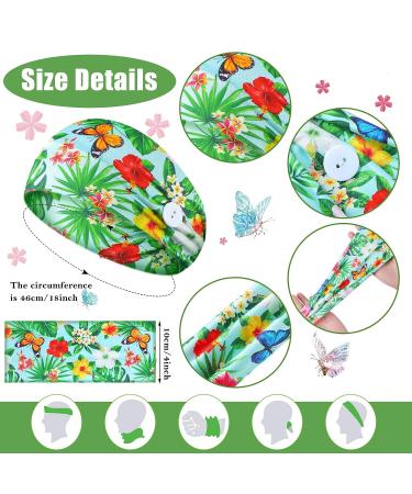 Syhood 12 Pcs Nurse Button Headband for Women - Non Slip Boho Nursing Headbands with Floral Style - Ear Protection Holder for Men Women Friends - Buy Online on GoSupps.com