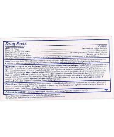 Boiron Yeastaway White - 7 Count | Natural Yeast Infection Relief - Buy Online on GoSupps.com