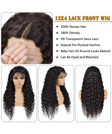 RECIFEYA 13x4 Deep Wave Lace Front Human Hair Wig | HD Lace | Pre Plucked | Glueless | 24 inch - Buy Online on GoSupps.com