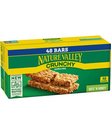 Nature Valley Granola Bars, Crunchy Oats 'n Honey, 48 ct 48 Count (Pack of 1)