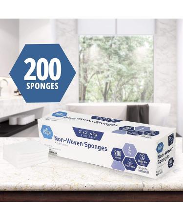 Medpride 2'' x 2'' Surgical Sponges 200 Pack - Non-Sterile Gauze Pads for First Aid Wound Care - Medical Non-Adherent Mesh Bandages - Absorbent 4 Ply Dressing Sponge - Pack of 200 - Buy Online on GoSupps.com