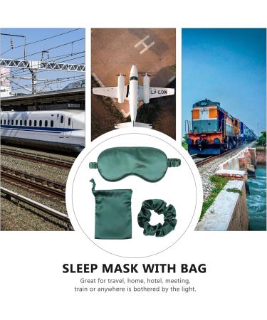 EXCEART Silk Sleep Mask Set - Comfortable Eye Patch & Hair Tie for Travel | Satin Eye Cover & Blindfold for Sleeping - Buy Online on GoSupps.com