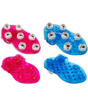 Body Massager with 7 Rollers & Adjustable Massage Gloves - 360 Acupuncture Massager in Red | Shop Internationally - Buy Online on GoSupps.com