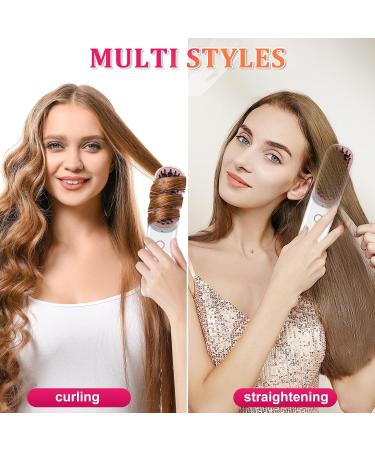 Buy Cordless Hair Straightener Brush - Portable USB-C Rechargeable Mini Ionic Hot Comb for Travel - Lightweight Anti-Scald Styling Brush for Women - Buy Online on GoSupps.com