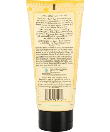 Burt's Bees for Dogs Sea Buckthorn & Kelp Nose & Paw Lotion | Moisturizes & Heals | pH Balanced | Made in USA - Buy Online on GoSupps.com