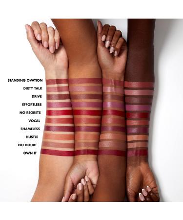 e.l.f. O Face Satin Lipstick - Richly Pigmented, Nourishing, Long-Lasting Creamy Formula with Jojoba - Vegan & Cruelty-Free - Hustle - Buy Online on GoSupps.com
