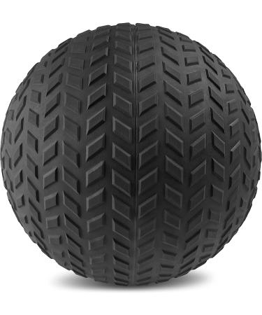 ProsourceFit 15 lb Slam Medicine Ball for Crossfit & Strength Training - Black Tread Textured Grip - Buy Online on GoSupps.com