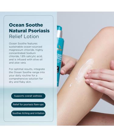 Ocean Soothe Lotion | Natural Magnesium Salts & 1.8% Salicylic Acid for Psoriasis Relief | Fragrance-Free Hydrating Skin Care - 120mL - Buy Online on GoSupps.com