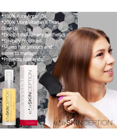 Skinception Argan Oil - 2 Month Supply for Anti-Aging, Eczema & Psoriasis Relief | Fine Lines & Wrinkles Disappear - Buy Online on GoSupps.com