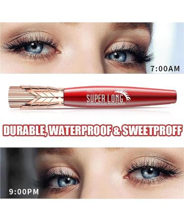 Yanquina Super Long Mascara 4d Long Curling Hold Makeup Mascara Rich Black Mascara Waterproof Sweat Proof Drying Not Sticky No Clumping Black Voluminous Mascara (Black 1) Black 5 g (Pack of 2) - Buy Online on GoSupps.com