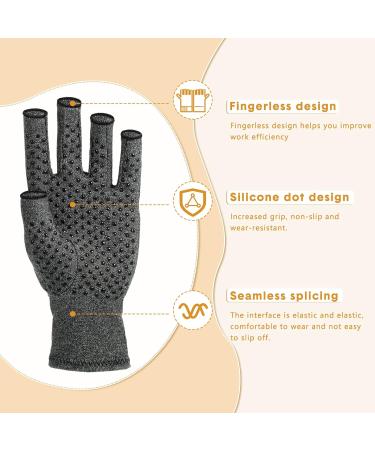 Zhanmai Arthritis Compression Gloves - 6 Pairs for Men and Women, Large Size - Carpal Tunnel, Pain Relief, Anti-Slip Design - Buy Online on GoSupps.com