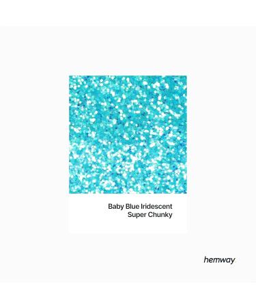 Hemway Baby Blue Ultra Sparkle Glitter - 100g Iridescent Super Chunky Flake for Arts Crafts Nails and Cosmetics - Buy Online on GoSupps.com