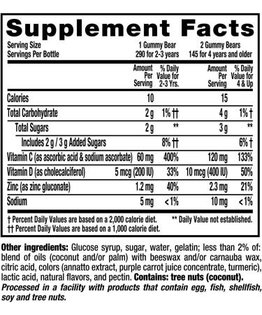 L'il Critter Kids' Immune C Plus Zinc and Vitamin D (290 ct.) - Boost Your Child's Immunity with Essential Nutrients - Buy Online on GoSupps.com