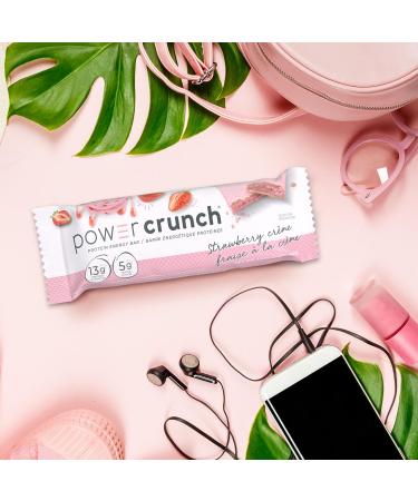Power Crunch Protein Bar Strawberry Cr me 12 Count Pink & Protein Energy Bar Orignal French Vanilla Creme 1.4-Ounce Bar - Buy Online on GoSupps.com