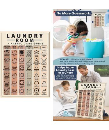 Laundry Symbols Guide Magnet Washing Machine Laundry Magnets Wall Art Laundry Instructions Washing Machine Guide - Buy Online on GoSupps.com