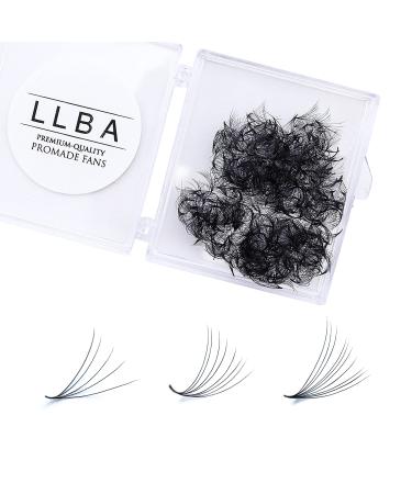 LLBA Promade Fans | Handmade Volume Eyelashes | Multi Selections From 3D To 16D | C CC D DD L M Curl | Thickness 0.03  0.1 mm | 8 - 20mm Length | Long Lasting | Easy Application (10D-0.03 D 13 mm)