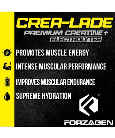 Forzagen CREA-Lade 35 Servings | Premium Creatine Monohydrate with Electrolytes - Lemonade Paradise Flavor | International Shipping  - Buy Online on GoSupps.com