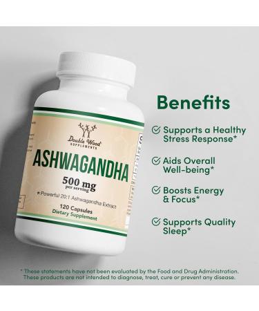 Double Wood Supplements Lion's Mane Mushroom 120 Count Turkey Tail 120 Count Ashwagandha 120 Count - Buy Online on GoSupps.com