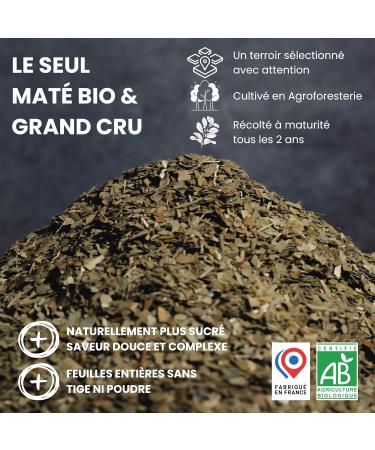  YVY YVY MAT Organic Roasted Yerba Mate Grand Cru | 15 Natural Mate Tea Bags | Unsmoked Stemless Dust-Free | Beverage - Buy Online on GoSupps.com