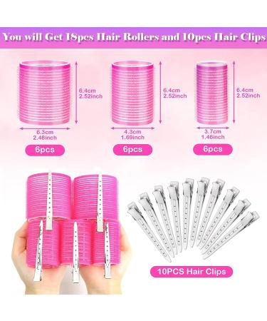 Cludoo Jumbo Hair Curlers Rollers 28 Pcs Set - Self Grip Rollers for Long, Medium, Short Hair - Salon Quality Hair Dressing DIY Kit - Buy Online on GoSupps.com