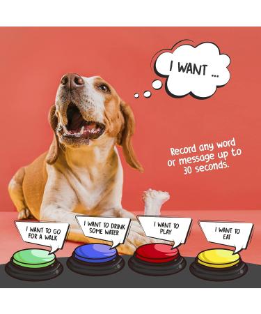Dog Communication Buttons: Teach, Train, Connect & Have Fun with Talking Pet Button Set - Buy Online on GoSupps.com