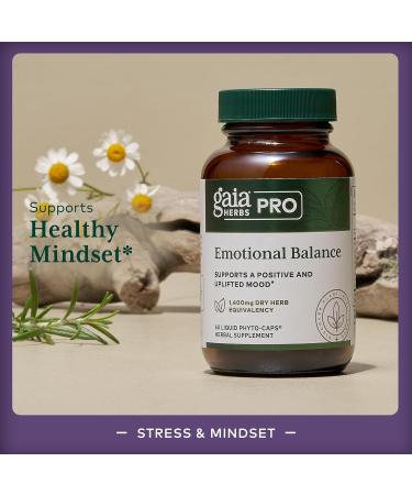 GAIA HERBS PRO Emotional Balance - Supports Stress & Cognitive Health* - St. John's Wort Passionflower Vervain & Oats - Vegan - 60 Liquid Phyto-Caps (60 Servings) - Buy Online on GoSupps.com