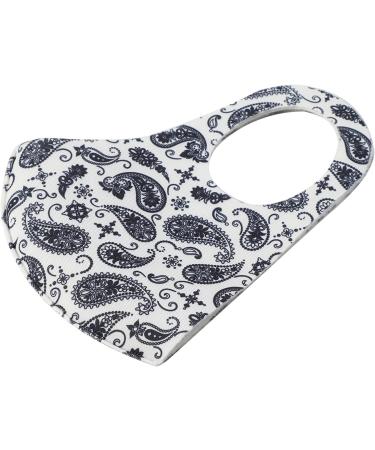 Komonee Paisley Face Mask - Washable Reusable Cloth Covering for Men & Women - Dustproof Mouth Cover for Indoor & Outdoor Protection - Pack of 2 (White) - Buy Online on GoSupps.com