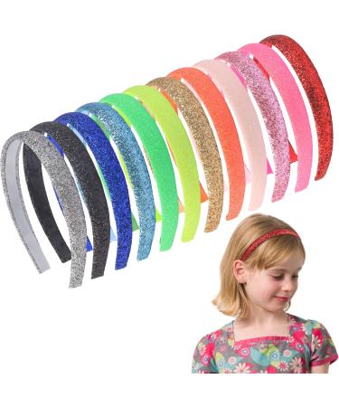 12 Colors Sparkle Headbands for Girls - WANYU LIFE Glitter No-Slip Hairbands - Buy Online on GoSupps.com