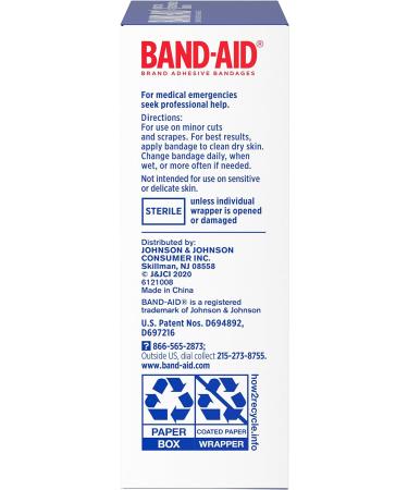 Band-Aid Tough Strips Adhesive Bandages Heavy-Duty Fabric for First Aid & Wound Care (20 ct) - Durable Protection for Cuts Scrapes & Burns - Sterile & All One Size - Buy Online on GoSupps.com