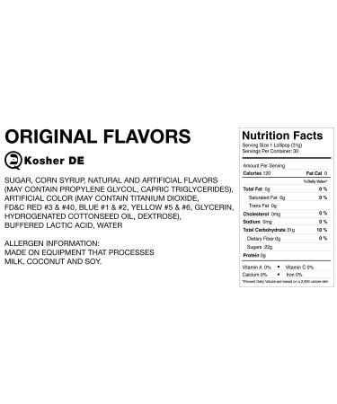 Original Gourmet Lollipops - Cotton Candy Flavor - 30 Count, Multicolor - Buy Online on GoSupps.com