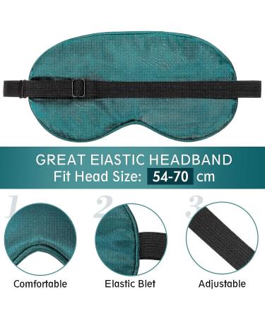 4-Piece Kids Silk Sleep Mask Set - Adjustable Strap Eye Masks for Travel & Relaxation in Dark Green, Royal Blue, Purple & Coffee - Buy Online on GoSupps.com