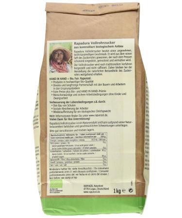 Buy Rapunzel RAPADURA Whole Cane Sugar Organic 1kg | International Shipping Available - Buy Online on GoSupps.com