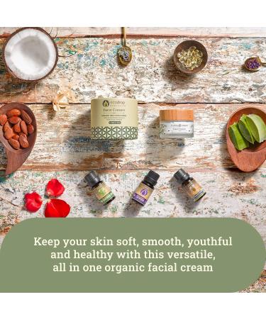 Ecodrop Organic Face Cream | Advanced Daily Facial Cream for Women | 100% All Natural Ingredients | Moisturiser & Anti Ageing Treatment - Buy Online on GoSupps.com