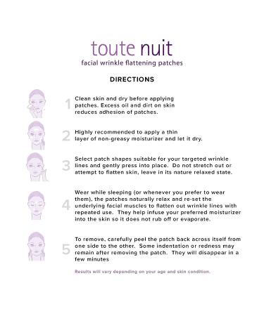 Toute Nuit Wrinkle Patches Y-Shape for Frown Lines & Forehead, 20 Patches - Buy Online on GoSupps.com