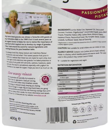 Passionfruit pistache Granola de Lizi (de 400g) - Paquet de 6 - Buy Online on GoSupps.com