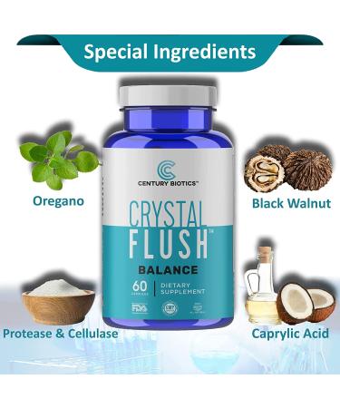 Crystal Flush Balance Feet Fungus Dietary Supplement - Toe Nail Fungus Treatment & Foot Repair - 60 Capsules - Buy Online on GoSupps.com